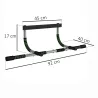 Barra de Dominadas Multifuncional Barra de Dominadas de Pared con Mangos Antideslizantes Carga 110 kg Gris y Negro - Ogal.Es