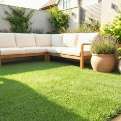 Césped Sintético 1m x 4m Alfombra Césped Artificial con Altura de Hierba 10 mm Drenaje Automático Verde - Ogal.Es