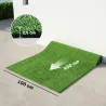 Césped Sintético 1m x 4m Alfombra Césped Artificial con Altura de Hierba 10 mm Drenaje Automático Verde - Ogal.Es