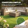 Césped Sintético 1m x 4m Alfombra Césped Artificial con Altura de Hierba 10 mm Drenaje Automático Verde - Ogal.Es
