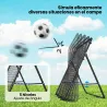 Red de Rebote Plegable Reboteador de Fútbol Ángulo Ajustable de 5 Niveles con Tubo de Acero 120x73x112 cm Negro - Ogal.Es