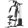Máquina de Musculación con Pesas Ajustables de 65 kg Prensa de Pecho y Piernas Polea 135x103x210 cm Negro - Ogal.Es