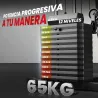 Máquina de Musculación con Pesas Ajustables de 65 kg Prensa de Pecho y Piernas Polea 135x103x210 cm Negro - Ogal.Es