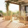 Set de 2 Paneles de Vallas de Jardín Exterior Extensibles de Madera para Decoración Terraza 180x30x103 cm Natural - Ogal.Es