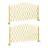 Set de 2 Paneles de Vallas de Jardín Exterior Extensibles de Madera para Decoración Terraza 180x30x103 cm Natural - Ogal.Es