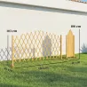 Set de 2 Paneles de Vallas de Jardín Exterior Extensibles de Madera para Decoración Terraza 180x30x103 cm Natural - Ogal.Es