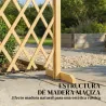 Set de 2 Paneles de Vallas de Jardín Exterior Extensibles de Madera para Decoración Terraza 180x30x103 cm Natural - Ogal.Es