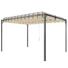 Pérgola de Jardín 3x4 m con Protección UPF 50+ Gazebo con Techo Ajustable Estructura de Metal para Exterior Crema - Ogal.Es
