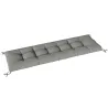 Cojín para Banco Exterior con Correas de Sujeción Protección UV50+ Rebote Lento Interior Exterior 198x65x13 cm Gris - Ogal.Es