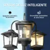Farola Solar Exterior de Jardín de Aluminio con 3 Cabezales con Encendido/Apagado Automático IP44 40x34,5x188 cm... - Ogal.Es