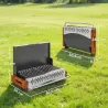 Barbacoa de Carbón Plegable Barbacoa Portátil 50,5x34x33 cm con Bandeja de Carbón Extraíble para Camping Picnic ... - Ogal.Es