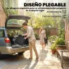 Conjunto de 4 Sillas de Jardín Exterior Plegables con Respaldo Alto y Reposabrazos para Terraza Playa 58x62x97 c... - Ogal.Es