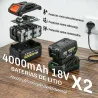Soplador de Hojas Sin Cable 36V con 2 Baterías de 4.0Ah y Cargador Motor sin Escobillas 1000W 3 Velocidades Gris... - Ogal.Es