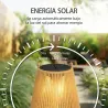 Set de 2 Farolas Solares Exterior Linternas Jardín de Ratán Colgantes con Encendido y Apagado Automático IP44 Ma... - Ogal.Es