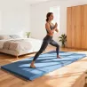 Colchoneta Gimnasia Plegable de Grosor 5 cm con Asas de Transporte para Yoga Aeróbic 240x120x5 cm Azul Claro - Ogal.Es