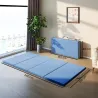 Colchoneta Gimnasia Plegable de Grosor 5 cm con Asas de Transporte para Yoga Aeróbic 240x120x5 cm Azul Claro - Ogal.Es