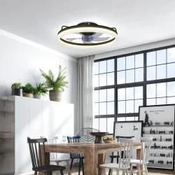 Ventilador de Techo con Luz LED 40 W Motor DC Reversible Mando a Distancia 6 Velocidades 3 Colores Temporizador ... - Ogal.Es