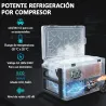 Nevera Portátil Eléctrica 42,5L con Compresor Control por App Ruedas Asa Barra -20? a 20? y Soporte para Móvil V... - Ogal.Es