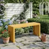Banco de Jardín de Madera de 2 Plazas 110 cm con Asiento de Listones Carga 240 kg para Patio Porche Parque Natural - Ogal.Es