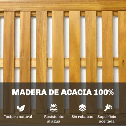 Alfombrilla de Ducha de Madera de Acacia 91x51 cm Alfombra Antideslizante para Baño Spa o Piscina Natural - Ogal.Es