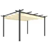 Pérgola de Jardín 4x3 m con Techo Retráctil Estructura de Aluminio UPF30+ Orificios de Drenaje Pabellón Exterior... - Ogal.Es