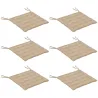 Juego de 6 Cojines para Sillas de Comedor 40x40 cm 6 Piezas Cojines para Sillas de Jardín Acolchados con Cintas ... - Ogal.Es