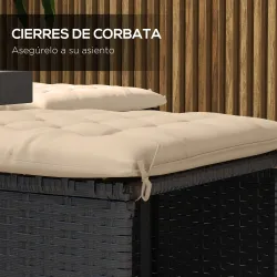 Juego de 6 Cojines para Sillas de Comedor 40x40 cm 6 Piezas Cojines para Sillas de Jardín Acolchados con Cintas ... - Ogal.Es