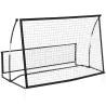 Red de Rebote Plegable 2 en 1 con Bolsa de Transporte para Entrenamiento de Fútbol y Béisbol 200x94x122 cm Negro - Ogal.Es