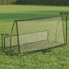 Red de Rebote Plegable 2 en 1 con Bolsa de Transporte para Entrenamiento de Fútbol y Béisbol 200x94x122 cm Negro - Ogal.Es