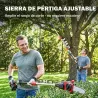 Motosierra Eléctrica Extensible 1,94-2,56 m con 2 baterías 4,0 Ah Cargador Doble Bloqueo Lubricación Automática - Ogal.Es