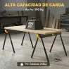 Set de 2 Caballetes para Sierra Plegables Altura Ajustable para Madera 2x4 con Asa Ganchos Soporta hasta 500 kg ... - Ogal.Es