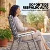 Conjunto de 4 Sillas de Jardín Exterior Plegables con Respaldo Alto y Reposabrazos para Terraza Playa 58x62x97 c... - Ogal.Es