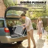 Conjunto de 4 Sillas de Jardín Exterior Plegables con Respaldo Alto y Reposabrazos para Terraza Playa 58x62x97 c... - Ogal.Es