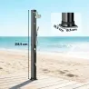 Ducha Solar Jardín 40L con Cabezal Ducha de Mano Grifo para Pies y Temperatura Ajustable Máx. 60 °C para Piscina... - Ogal.Es