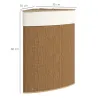 Cesto Ropa Sucia Bambú para Esquina 55L con Tapa y Asa Bolsa Extraíble Lavable 35x35x60 cm Marrón - Ogal.Es