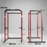 Jaula de Potencia Rack de Sentadillas con Barra Dominadas Estación de Fondos Ajustable para Casa Gimnasio Carga ... - Ogal.Es