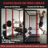 Jaula de Potencia Rack de Sentadillas con Barra Dominadas Estación de Fondos Ajustable para Casa Gimnasio Carga ... - Ogal.Es
