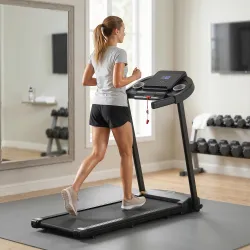 Cinta de Correr para Casa 1-12 KM/H 1,5HP con 12 Programas Ruedas Pantalla LED y Soporte para Móvil para Hogar O... - Ogal.Es