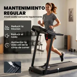 Cinta de Correr para Casa 1-12 KM/H 1,5HP con 12 Programas Ruedas Pantalla LED y Soporte para Móvil para Hogar O... - Ogal.Es
