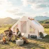 Tienda de Campaña Inflable con Apertura de Chimenea y Claraboya Bomba Bolsa UPF30+ para 4 Estaciones Impermeable... - Ogal.Es