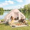 Tienda de Campaña Inflable con Apertura de Chimenea y Claraboya Bomba Bolsa UPF30+ para 4 Estaciones Impermeable... - Ogal.Es