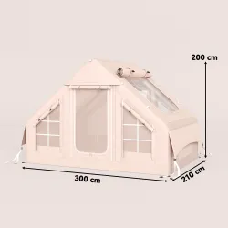 Tienda de Campaña Inflable con Apertura de Chimenea y Claraboya Bomba Bolsa UPF30+ para 4 Estaciones Impermeable... - Ogal.Es