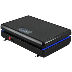 Plataforma Vibratoria con 120 Velocidades 5 Programas Pantalla LED Luz Mando a Distancia 2 Bandas Elásticas Negro - Ogal.Es