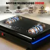 Plataforma Vibratoria con 120 Velocidades 5 Programas Pantalla LED Luz Mando a Distancia 2 Bandas Elásticas Negro - Ogal.Es