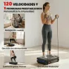 Plataforma Vibratoria con 120 Velocidades 5 Programas Pantalla LED Luz Mando a Distancia 2 Bandas Elásticas Negro - Ogal.Es