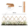 Enrejado de Jardín de Madera Extensible Soporte para Plantas Trepadoras Rosas y Parra 180x60 cm Marrón Claro - Ogal.Es
