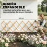 Enrejado de Jardín de Madera Extensible Soporte para Plantas Trepadoras Rosas y Parra 180x60 cm Marrón Claro - Ogal.Es