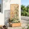 Jardinera con Enrejado de Madera para Plantas Trepadoras con 2 Cajas Plegables Base de Listones 73x70x170 cm Nat... - Ogal.Es