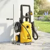 Hidrolimpiadora de Alta Presión 1600W 120 Bar con Bomba Boquilla Ajustable y Parada Automática 29,5x22x60 cm Ama... - Ogal.Es