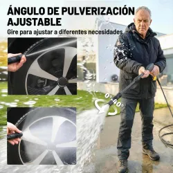 Hidrolimpiadora de Alta Presión 1600W 120 Bar con Bomba Boquilla Ajustable y Parada Automática 29,5x22x60 cm Ama... - Ogal.Es
